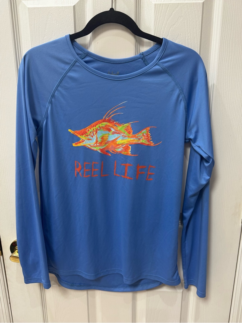 Reel Life Women’s Blue Long-Sleeve Swim Coverup Rashguard